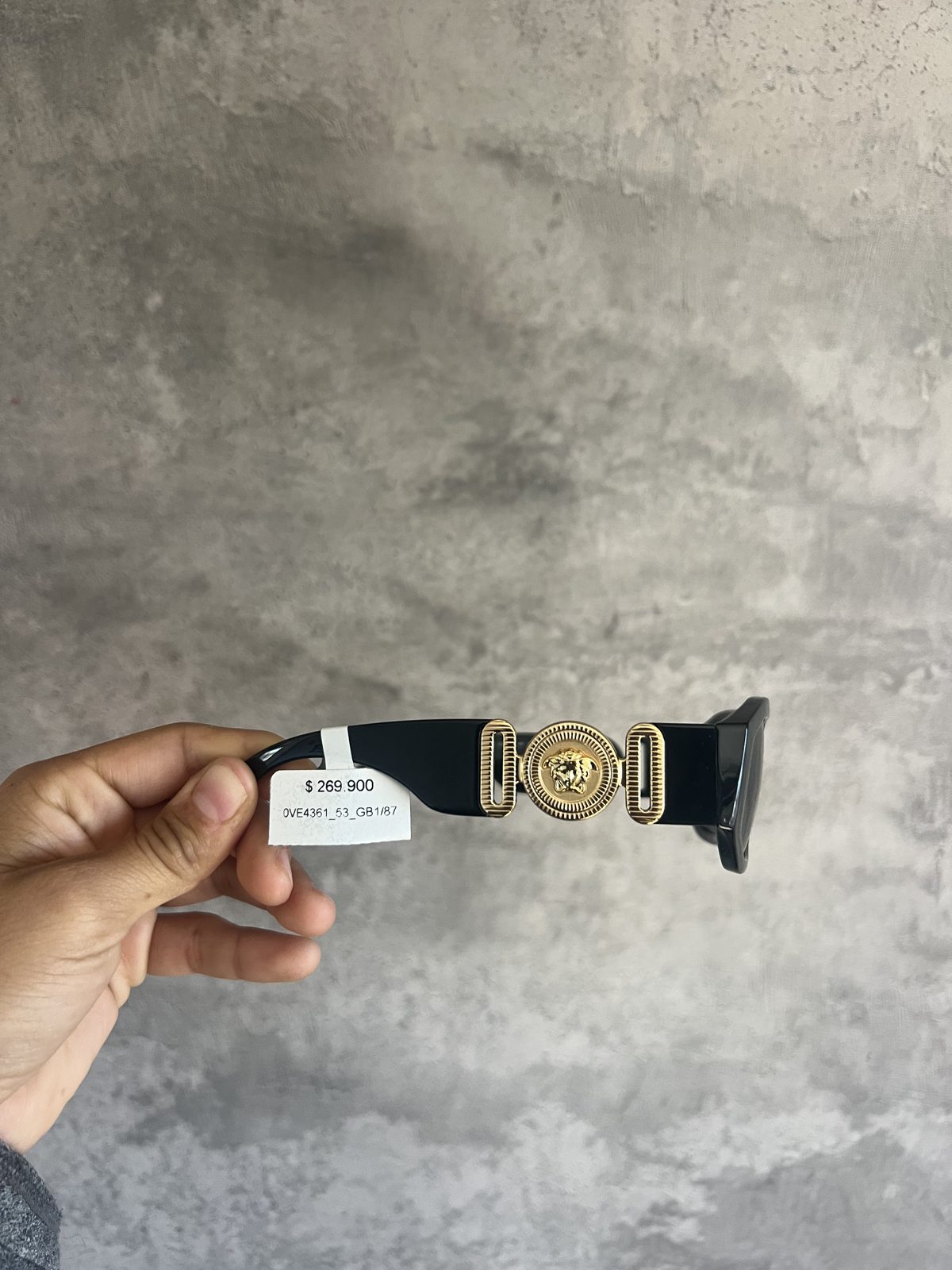 Versace VE4361 Negro con Cadena Dorada